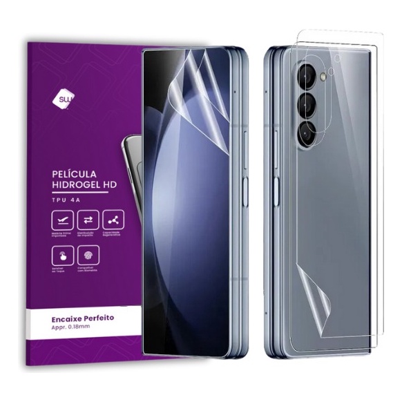 Pelicula Hydrogel Hd Frente E Verso Galaxy Z Fold 5