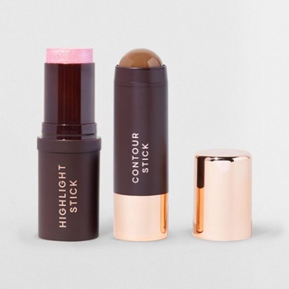 Kit Contorno em Bastão Bege Caramel + Iluminador em Bastão Rosa Mariana Saad By Océane (2 Produtos)