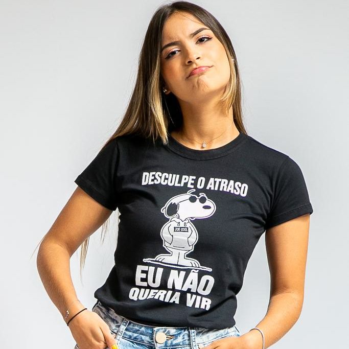 T-shirt Snoopy Preta