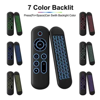 Mini Teclado Bluetooth 5.0 2.4G Sem Fio Com Luz De Fundo Do Mouse Controle Remoto De Voz Para Computador Portátil Android TV Box Smart