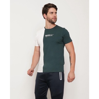 Camiseta Masculina Com Recorte Verde