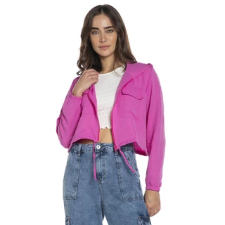 Jaqueta Feminina Ziper Polo Wear Rosa Escuro