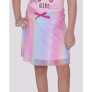 Saia Infantil Tela Tie Dye Verde Claro
