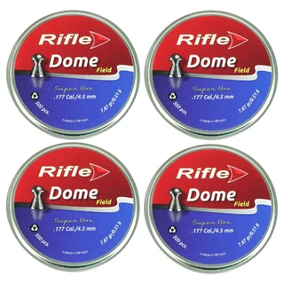 4x Chumbinho/Munição 4.5mm 500un Rifle Dome 7.81gr