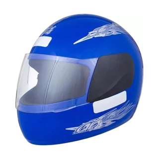 Capacete Azul Tam 60 Pro Tork Viseira Cristal Casco Em ABS E Cinta Jugular Fecho Revestido EPS