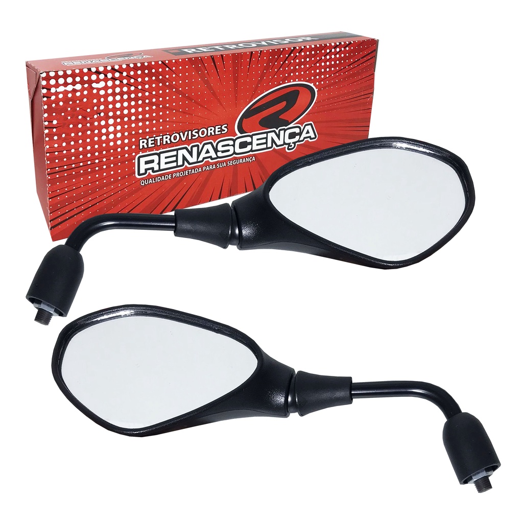 Par Retrovisor Espelho Bmw F800 Gs800 Gs650 Lente Comum Fixo Titan 160 150 125 Fan 160 Start 160 Falcon 400 Cb Xre 300 Rosca Honda