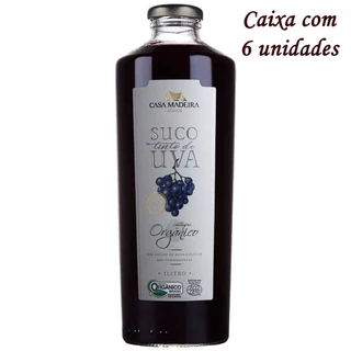 SUCO DE UVA CASA MADEIRA TINTO INTEGRAL ORGANICO 1 LITRO