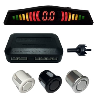 Parking Sensor Kit de sensor de estacionamento para carro Visor de LED  automático para carro 4 sensores para todos os carros Sistema de  estacionamento