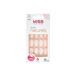 Unhas Postiças Kiss NY Salon Natural Amendoada Média 28un