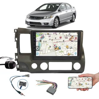 Multimídia 9" Polegadas Honda Civic 2006 até 2011 Bluetooth Espelhamento + Câmera de Ré