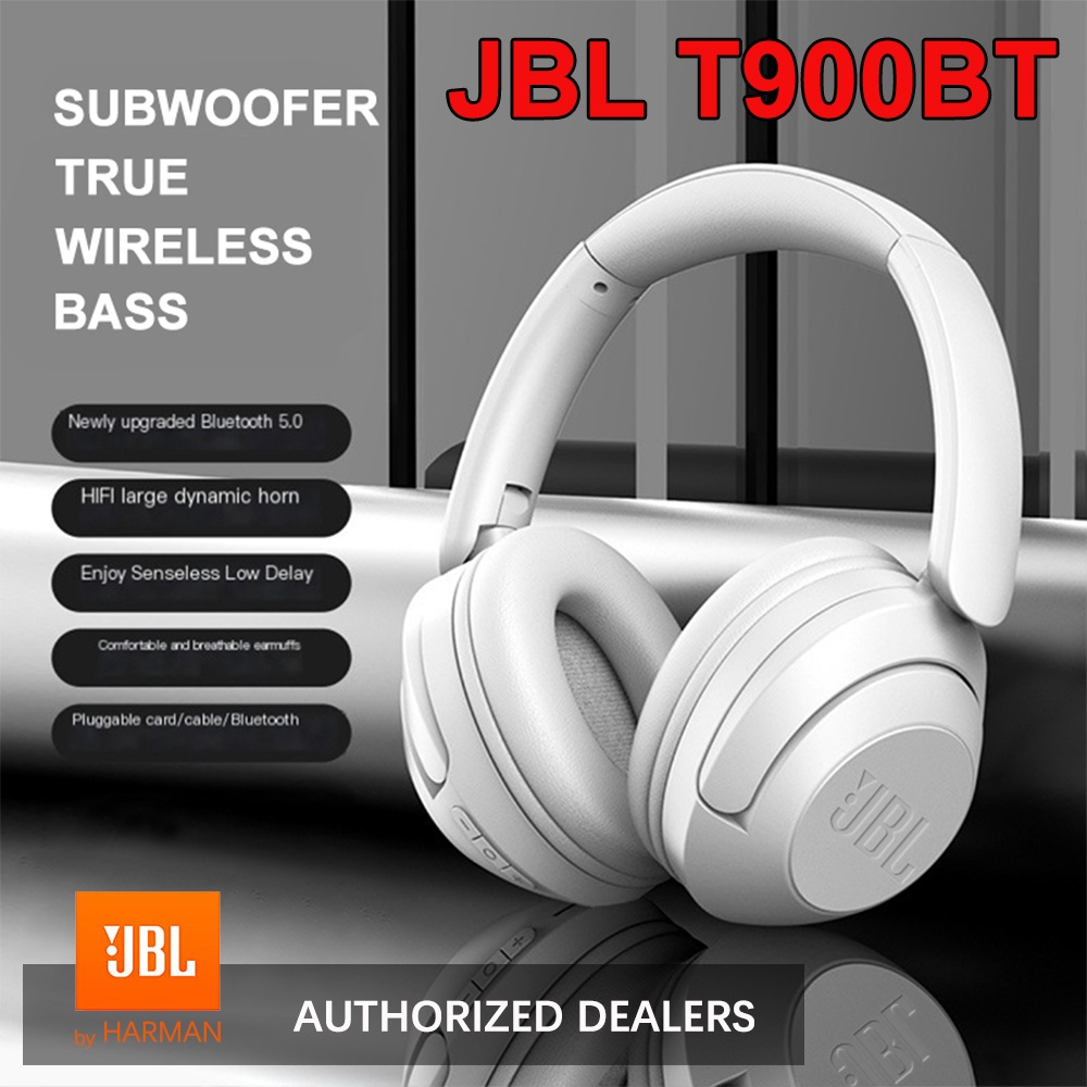 Fone De Ouvido Bluetooth JBL TUNE 900BT Cancelamento De Ruído Sem Fio Subwoofer Efeito Sonoro Esportivo