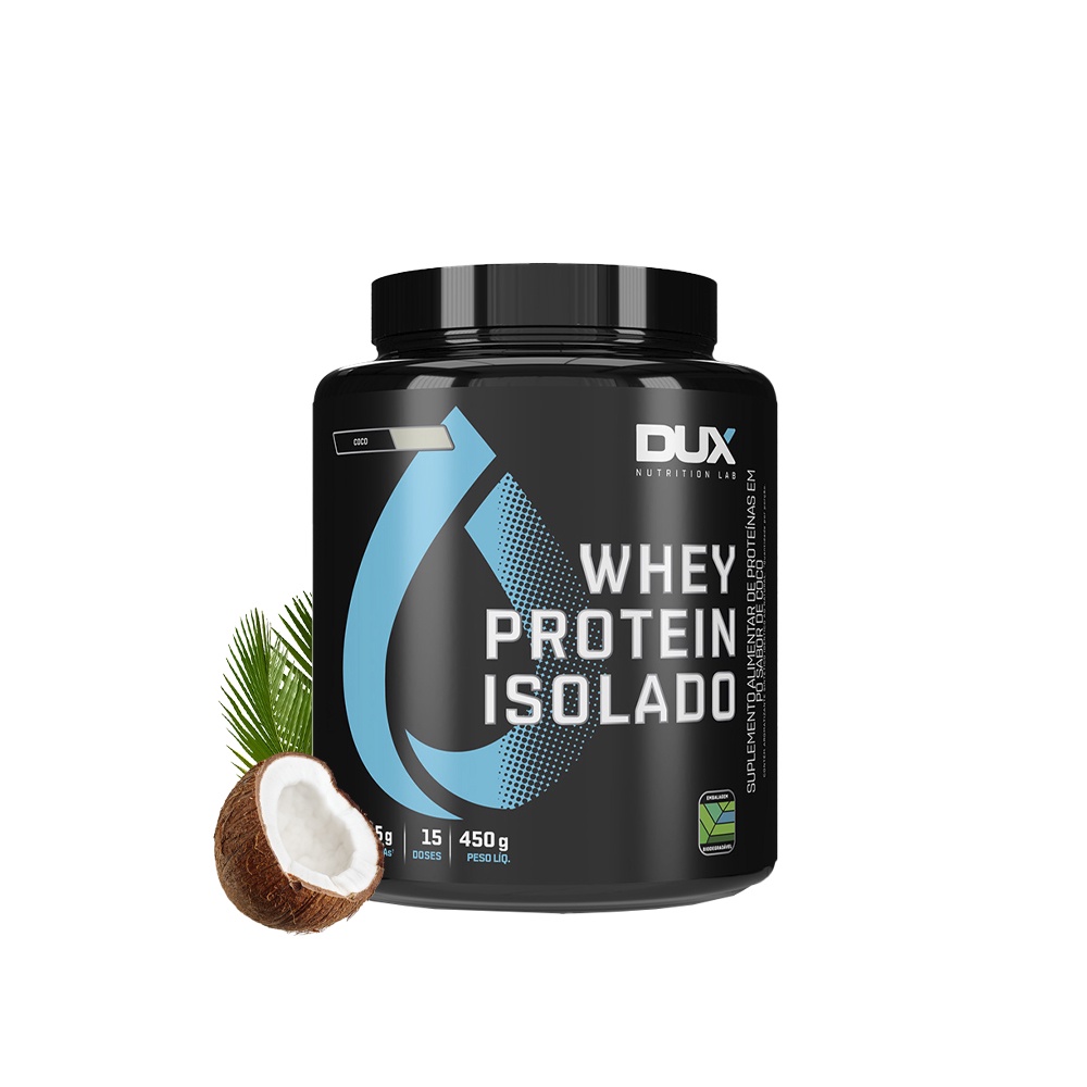 Whey Protein Isolado (450g) Coco Dux Nutrition