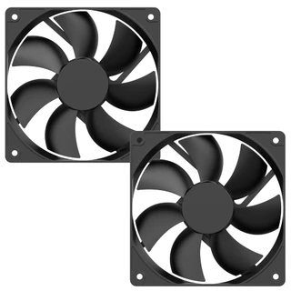 Kit 2 Cooler Fan Ventoinha Gamer 120mm Preto Silencioso 1200RPM