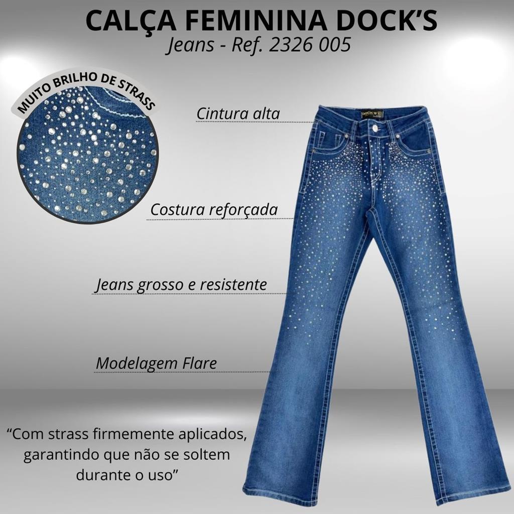 Calça jeans fashion dock's feminina