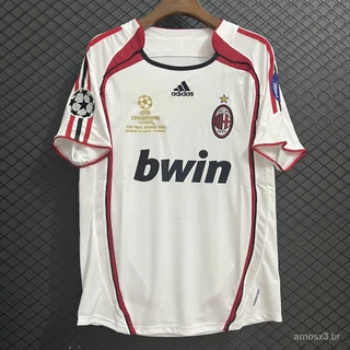 Qualidade 2006-2007 AC Milan Jersey Tailândia Versão B89I Retro Football Team Camisa