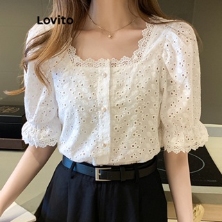 Compra online de Mulheres de verão blusas de chiffon gola renda