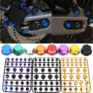 Capas Kit Hexagonais para Parafusos de Motocicletas para Personalização- Cartela com 30 modelos de Diferentes Tamanhos