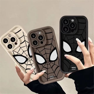 Capa Para iPhone 15 Pro Max 14 Plus 14 13 12 11Pro 11Pro 6 6s 7 8 SE 2020 7P 8P Marvel Homem Aranha Olhos Macia HOSTR