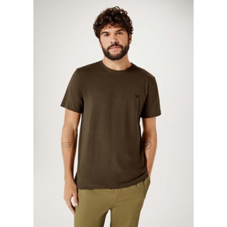 Camiseta Básica Masculina Regular World Com Bordado Hering