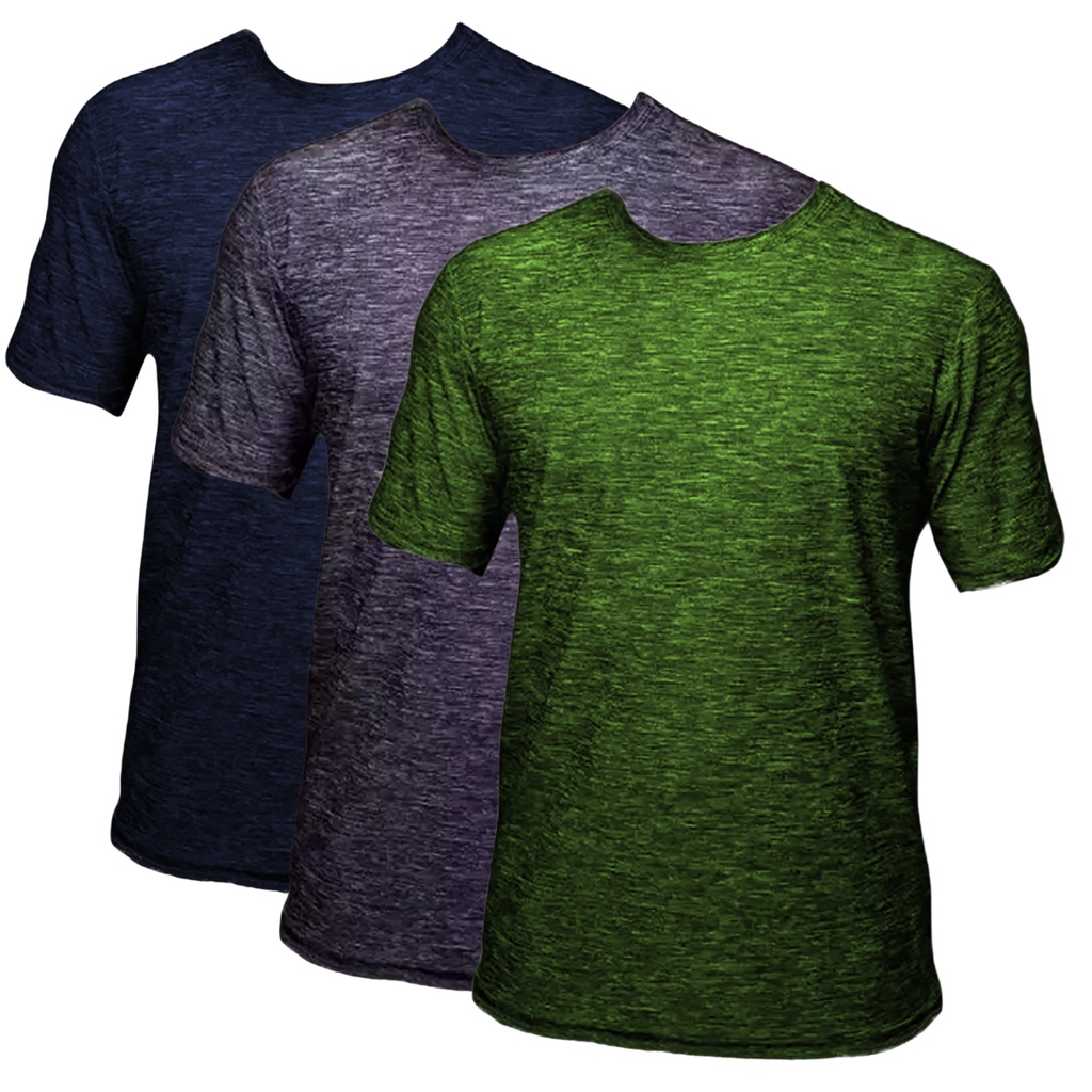 Kit 3 Camiseta Esportiva Masculina Plus Size