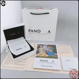 Caixa De Presente Pandora Original Adequada Para O Logotipo DIY Charm Lady Exquisite Kashmir Ring Bag Jóias Coleção De Gift
