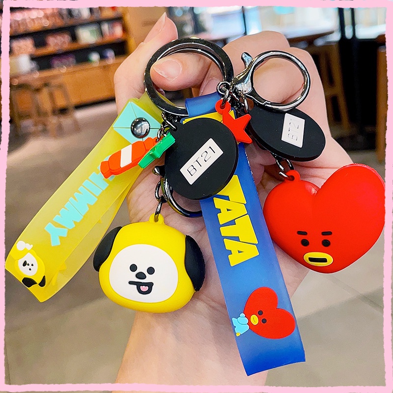 Chaveiro BT21 BTS Porta-Chaves Pingente Cartoon Ornamento