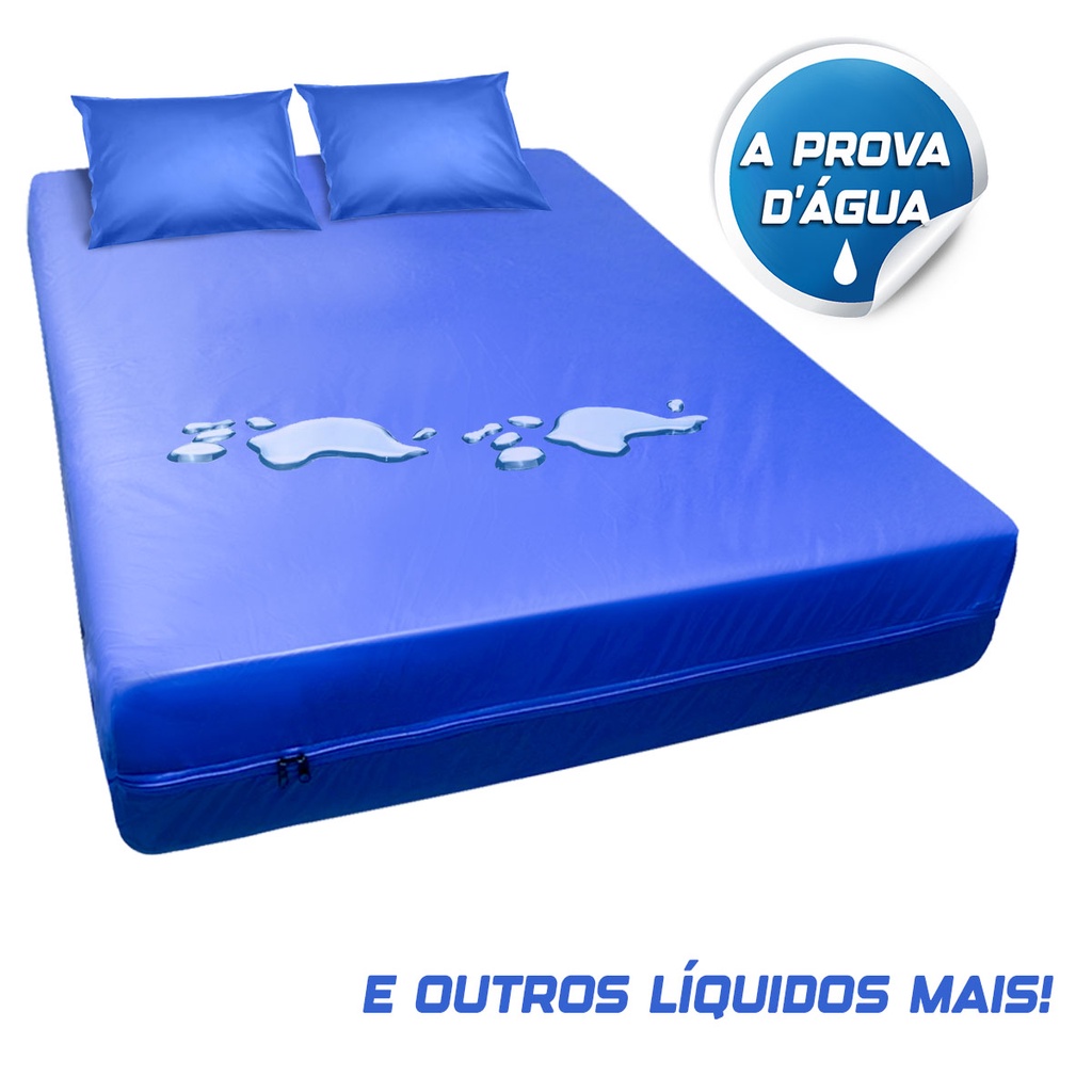 Protetor De Colchão Impermeável Casal Com 2 Fronhas Napa Premium Toque Macio Capa Impermeável Casal