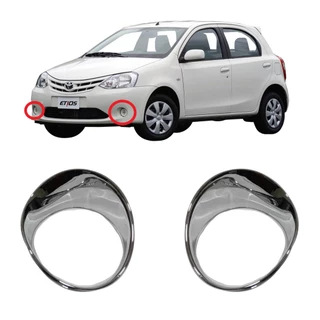 Aplique Cromado Farol Neblina ETIOS 2012 a 2015 Par