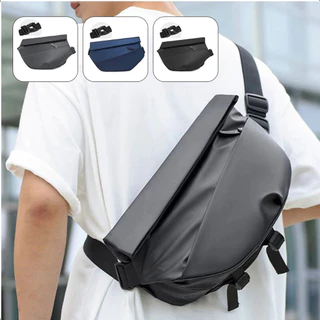 Bolsa de cintura impermeável masculina bolsa de ombro - moda casual à prova d'água peito e costas marisa em Oferta na Shopee