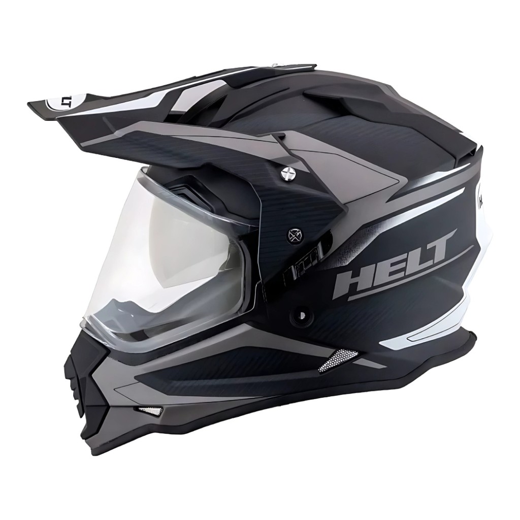 Capacete Trilha Helt Cross Vision Titaniun Com Óculos Interno