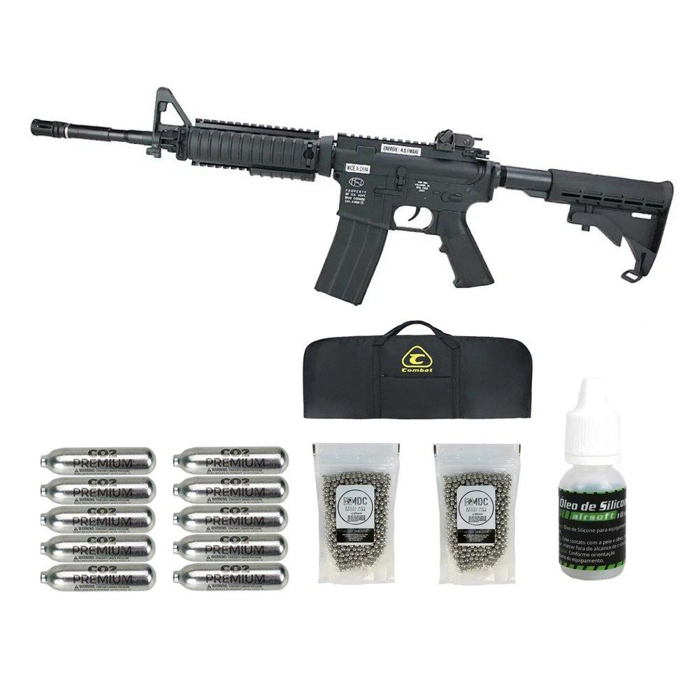 Rifle Pressão CO2 FN Herstal M4A1 Full Metal 4.5 + Kit Pro | Shopee Brasil