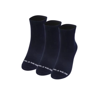 Kit 3 Pares de Meias Cano Longo Polo Wear Azul Escuro