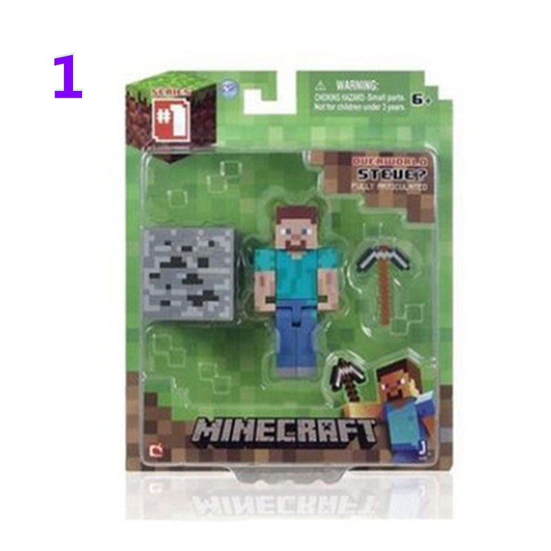 Minecraft Creeper Steve Iron Golem Derma mini-boneca figura modelo ...