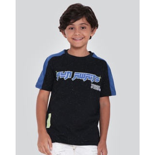 Camiseta Infantil Estampa Japonesa Botonê Preto