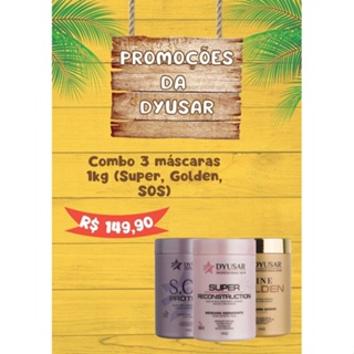Cronograma Capilar 3 Máscaras Super + Ouro + S.O.S 1Kg