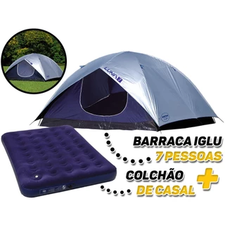 Barraca Luna Camping 7 Pessoas + Colchão De Ar Casal Mor