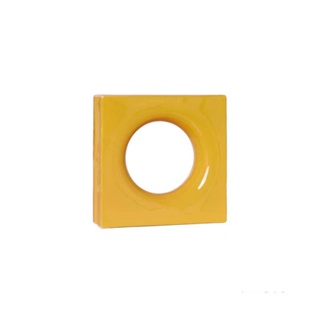 Cobogó Lua esmaltado amarelo girassol Cerâmica Martins