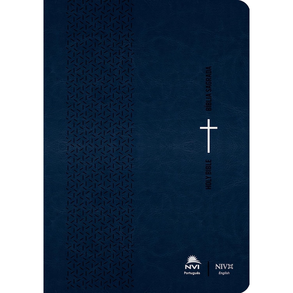 BIBLIA NVI BILINGUE PORTUGUES INGLES CAPA LUXO AZUL - VIDA