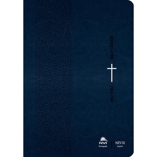BIBLIA NVI BILINGUE PORTUGUES INGLES CAPA LUXO AZUL - VIDA
