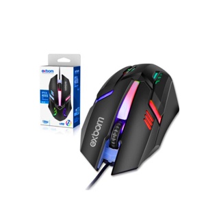 Mouse Gamer MS-62 USB 4D Fighter Com Fio LED RGB Exbom