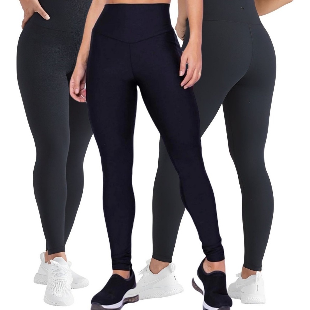 Calça Legging Feminina: Suplex, Costura Reforçada, Sem