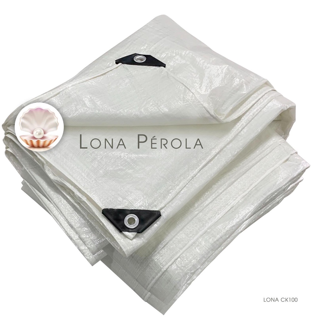 Lona CK100 Cobertura 4x3 Metros Branco Pérola Impermeável 100 Micras