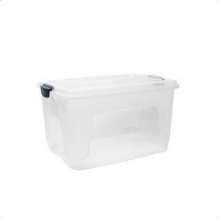 Caixa de arrumação BASIC BOX 80L com tampa transparente