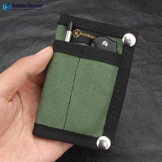 HOMEDECOR Mini-Carteira De Cartão Dobrável Ao Ar Livre Pendurado Multifuncional EDC Saco De Lona B6D8