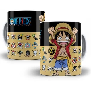 Caneca Anime One Piece Mugiwara Monkey D. Luffy Chapéu de Palha