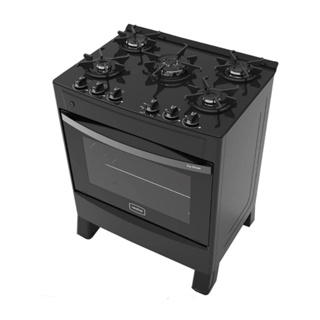 Fogão Realce Íris Glass 5 Bocas Automático Mesa de Vidro Top Control