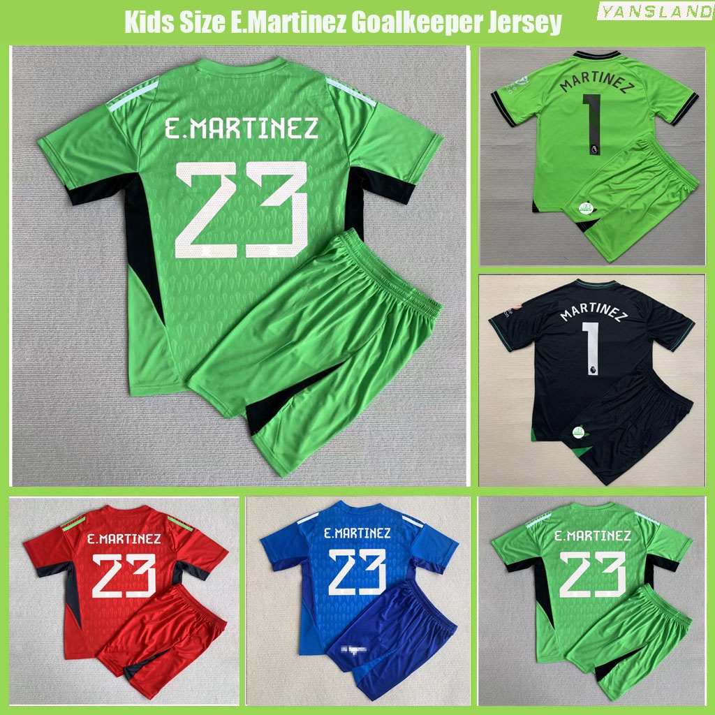 Goleiro Para Crianças Jersey/E . Martinez Camisa De Futebol Infantil Tamanho Criança