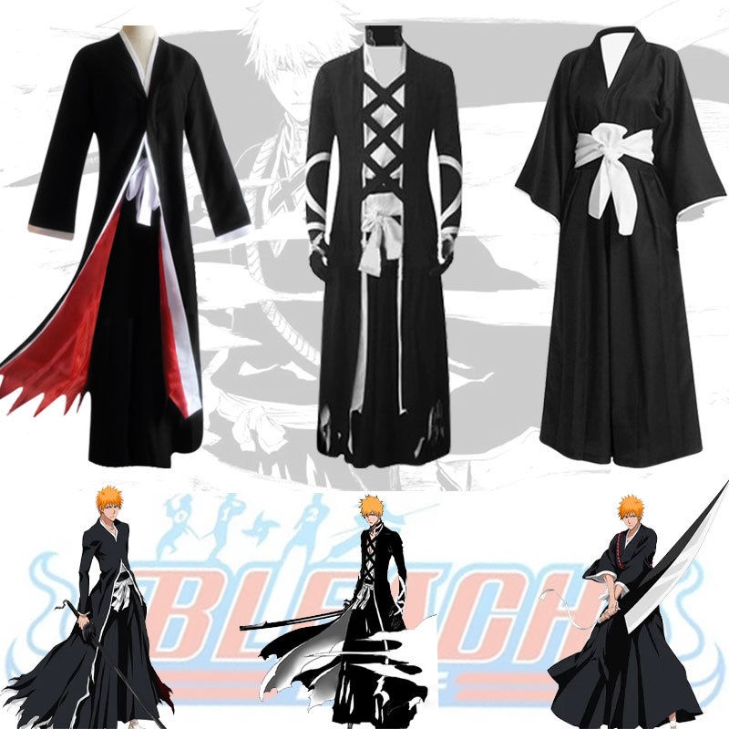Anime Bleach Kurosaki Ichigo Cloak Cosplay Traje De Mil Anos Sangrento Fullbring Bankai Look Halloween