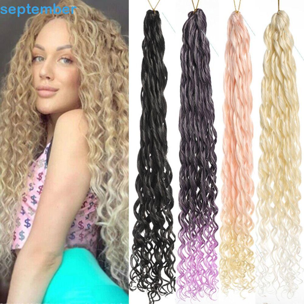 20 Inch Women's Curly Crochet Braids Hair Bohemian Style Crochet Braided  Hair Brown Gradient Deep Wave Twisted Crochet Hair Braids Synthetic Hair  Extension Beach Curls Hairstyles