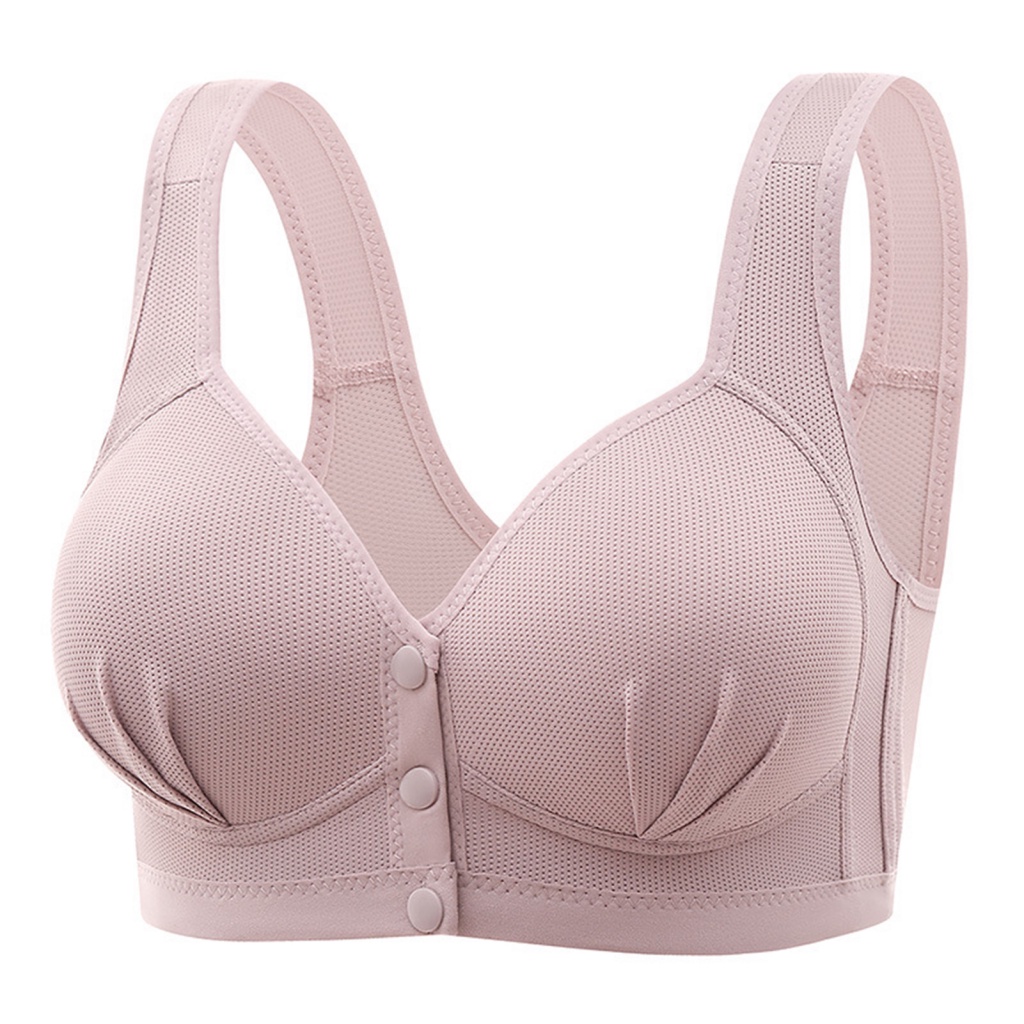 Mom Bra Adjustable Comfortable Wireless Front Closure Push-up for